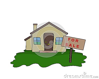 Bungalow for sale Stock Photo