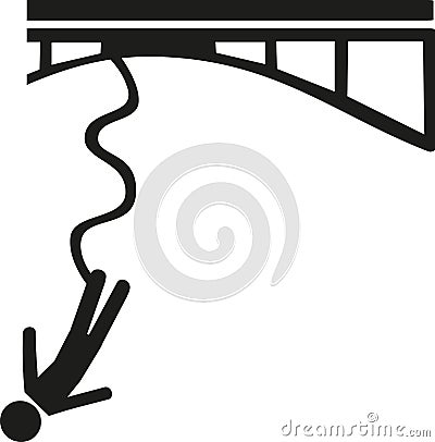 Bungee jumping icon Vector Illustration