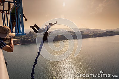 Bungee jumping Editorial Stock Photo