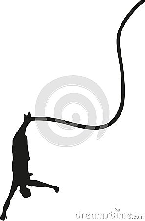 Bungee jumping rope Vector Illustration