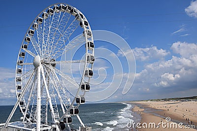 Bungyjumptower on the Pier of Scheveningen Stock Photo