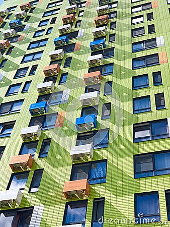 Residential Building Facade Geometrics Editorial Stock Photo