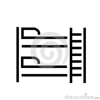 Bunk Bed Icon Vector Vector Illustration