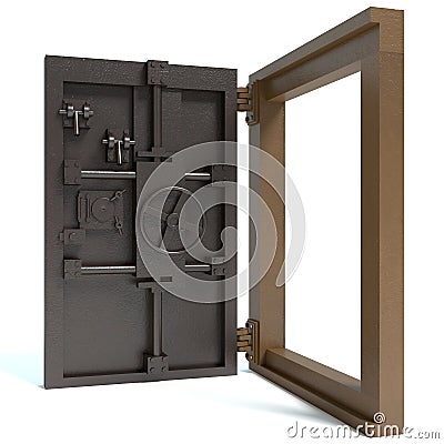 Bunker Door Cartoon Illustration