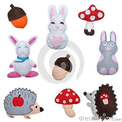 Bunnies and Hedgehogs Stock Photo
