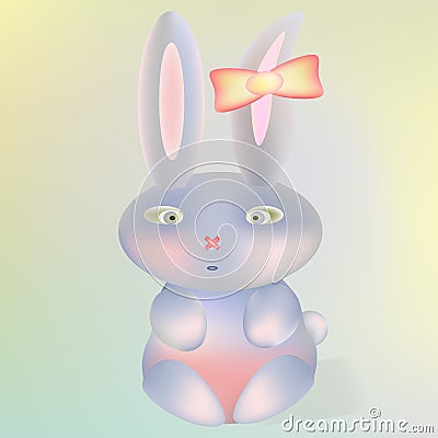 Bunny baby cute cartoon character Rabbit Animal Vector Illustration