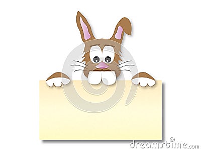 Bunny card icon background Stock Photo