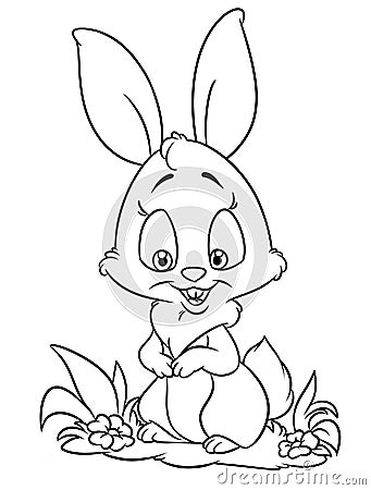 Bunny coloring pages Stock Photo