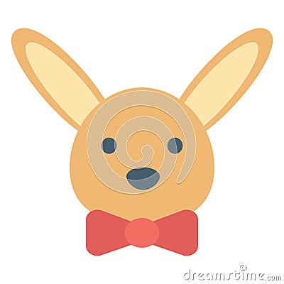 Bunny Face Color Vector icon Easily modify or edit Stock Photo