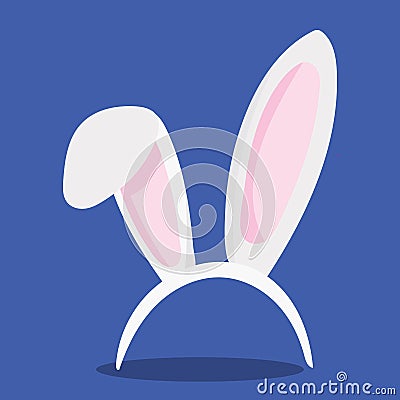 BUNNY HEADBAND BLUE 13 Vector Illustration