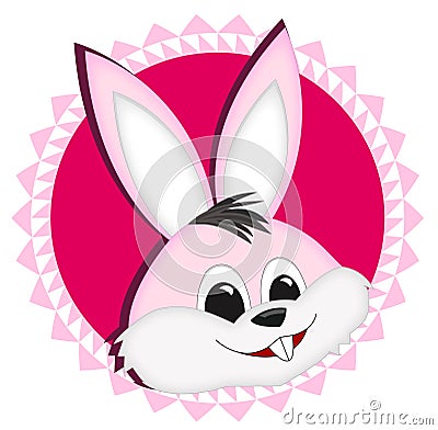 Bunny sticker Stock Photo