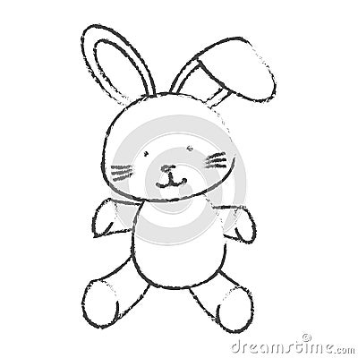 Bunny teddy icon Vector Illustration