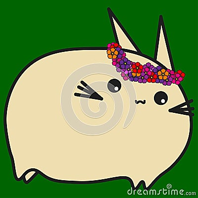 Bunny zodiac sign Virgo in a cartoon style Vector Illustration