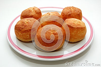 Buns on plate Stock Photo
