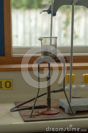 Common laboratory equipment used Stock Photo