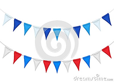 Bunting Flag Garland Isolated Stock Photo