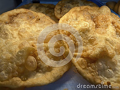 Bunuelos Mexican Pastry at a Bakery Stock Photo