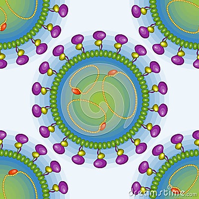 Bunya virus. Seamless pattern. Eps 10. Vector Illustration