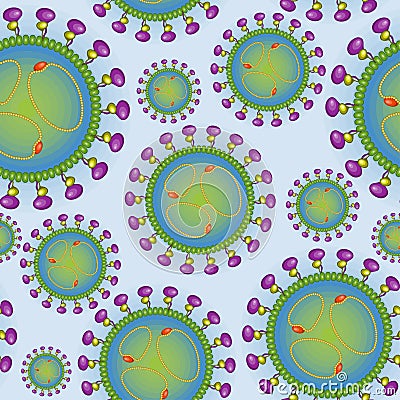 Bunya virus. Seamless pattern. Eps 10. Vector Illustration