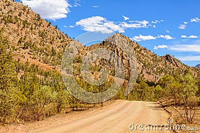 Bunyeroo Gorge Road - Wilpena Pound Stock Photo