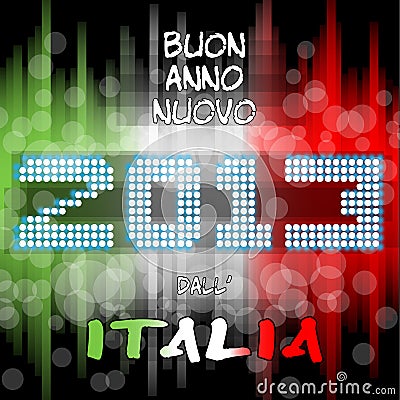 Buon Anno 2013 dallitalia Vector Illustration