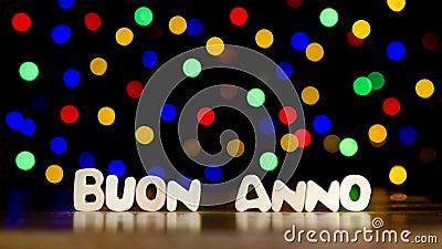 Buon anno, happy new year in Italian language Stock Photo