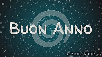 Buon Anno, Happy New Year in italian language, greeting card. Stock Photo