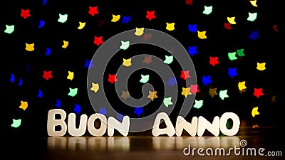 Buon anno, happy new year in Italian language Stock Photo