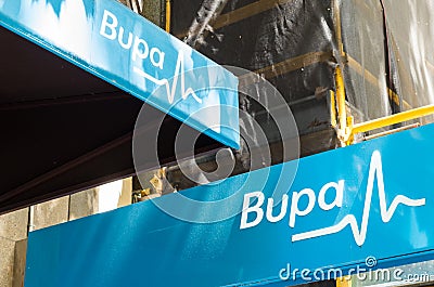 Bupa private health insurance office in Melbourne Editorial Stock Photo