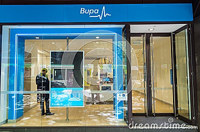 Bupa private health insurance office in Melbourne Editorial Stock Photo