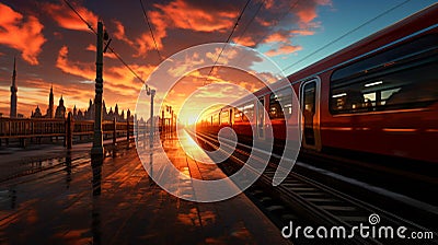 Bur Dubai Abra Station full view at sunset moment Stock Photo