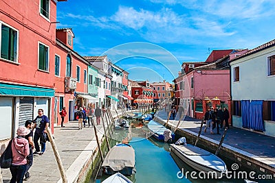 Burano island, Venice, Italy Editorial Stock Photo