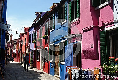 Burano Street Stock Photo