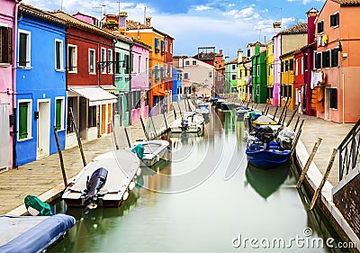 Burano village near Venise Stock Photo