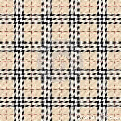 Burberry plaid. Scottish cage background Vector Illustration