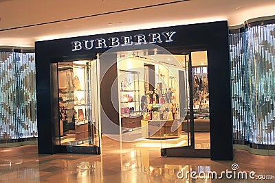 Burberry shop in Hong Kong Editorial Stock Photo