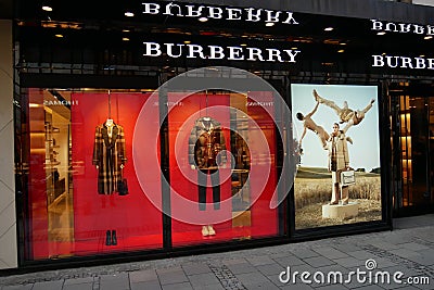 Burberry shop near Marienplatz, Munich Editorial Stock Photo