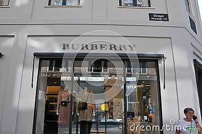 BURBERRY STORE IN COPENHAGEN DENMARK Editorial Stock Photo