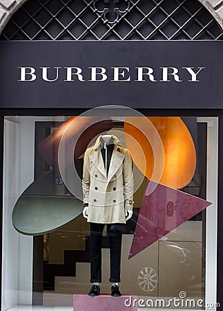 Burberry store Editorial Stock Photo