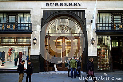 Burberry Store London Editorial Stock Photo