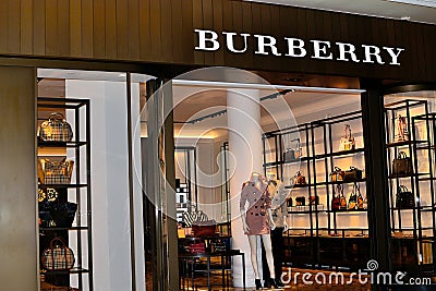 burberry store in Schiphol airport, Holland Editorial Stock Photo