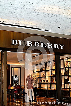 burberry store in Schiphol airport, Holland Editorial Stock Photo