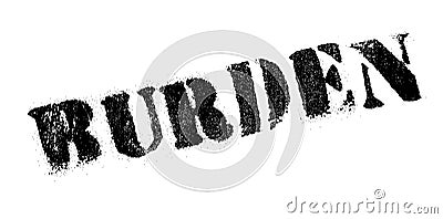 Burden rubber stamp Stock Photo