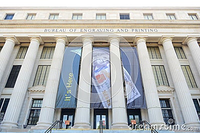 Bureau of Engraving and Printing, Washington DC, USA Editorial Stock Photo