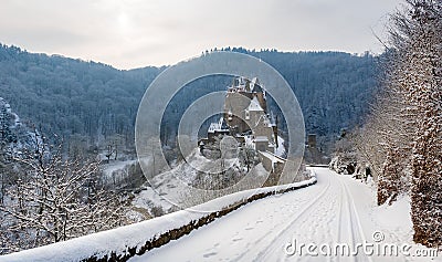 Burg Eltz at winter Editorial Stock Photo