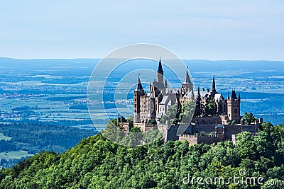 Burg Hohenzollern German European Castle Architecture Ancient De Stock Photo