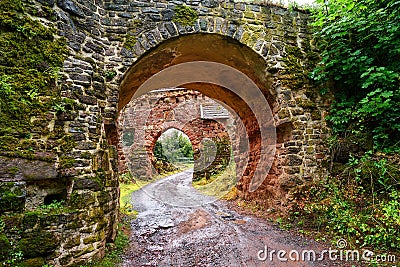 Burg Hohnstein ruins in Harz Neustadt Germany Stock Photo