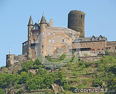 Katz Castle or Burg Katz, Rhineland-Palatinate Germany Stock Photo