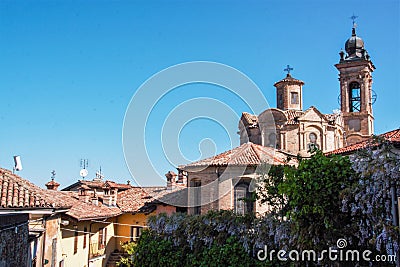 The burg of Neive in Langhe Stock Photo