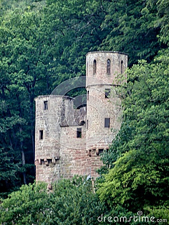 Burg Schadeck, Neckarsteinach, Germany. Stock Photo